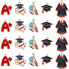 SUNNYCLUE 40Pcs 5 Styles Graduation Season Theme Alloy Enamel Pendants ENAM-SC0005-81-1