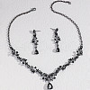 Alloy Rhinestone Stud Earrings & Necklaces Sets for Women FS-WGD2CB4-01-3