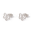 Non-Tarnish 201 Stainless Steel Stud Earring Findings EJEW-A071-25P-1