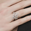 925 Sterling Silver Micro Pave Cubic Zirconia Open Rings for Women IW9494-2-5
