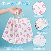 Rectangle with Paw Print Pattern Paper Storage Bags with Handle ABAG-WH0046-39C-4