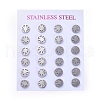 304 Stainless Steel Stud Earrings EJEW-H368-41P-3