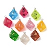 8 Facets Transparent Resin Pendants RESI-S021-01B-1