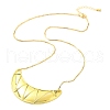 Brass Big Horn Pendant Box Chain Necklaces NJEW-L068-01G-4