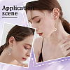 SUNNYCLUE 80Pcs 2 Color Rectangle Shape 304 Stainless Steel Stud Earring Findings STAS-SC0008-59-5
