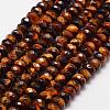 Natural Tiger Eye Beads Strands G-N0179-03-6x4mm-1