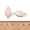 Natural Rose Quartz Faceted Connector Charms G-H323-05G-04-3
