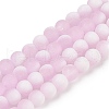 Frosted Crackle Glass Beads Strands GLAA-U001-8mm-M03-1