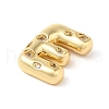 Brass Micro Pave Clear Cubic Zirconia Pendant KK-Z046-01G-E-2