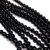 Natural Black Onyx Beads Strands G-H1567-8MM-4