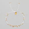 Handmade Dual-color Seed Beads Braided Bead Bracelets for Women UO2379-2-1