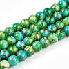 Baking Painted Glass Beads Strands DGLA-N003-6mm-B04-1