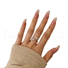 Rhodium Plated 925 Sterling Silver Micro Pave Cubic Zirconia Finger Rings for Women RJEW-K253-13P-2