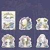 10Pcs Fairyland Bridge Paper Self-Adhesive Stickers PW-WG38875-05-1