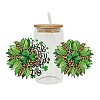 Saint Patrick's Day Theme PET Clear Film Green Shamrock Rub on Transfer Stickers for Glass Cups PW-WG24181-03-1