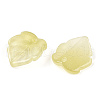 Baking Painted Transparent Glass Petal Beads DGLA-N004-03-3