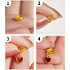  3Pcs 3 Styles Brass Split Rings FIND-NB0004-96-7