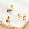 3Pairs 3Color Elegant S925 Sterling Silver Stud Earrings with Rhinestone KH6473-7-2