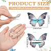 CRASPIRE 4Bags 4 Colors Cloth Butterfly Alligator Hair Clip FIND-CP0002-48-2