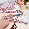AHADERMAKER 11 Yards Polycotton(Polyester Cotton) Embroidery Flower Ribbon OCOR-GA0001-98B-3