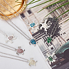 ANATTASOUL 8Pcs 8 Styles Sparkling Resin Tortoise Pendant Necklaces Set NJEW-AN0001-52-7