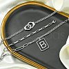 304 Stainless Steel Enamel Chain Necklaces NJEW-M078-07P-4