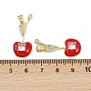 Brass Micro Pave Cubic Zirconia Pendants KK-C095-06G-3