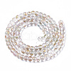 Transparent Spray Painted Glass Bead Strands GLAA-N035-03A-B07-2