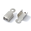 Non-Tarnish 201 Stainless Steel Ribbon Crimp Ends STAS-C097-52P-2