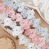 Double Layer Polyester Flower Lace Ribbons DIY-WH0656-60C-5
