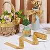 7.5 Yards Polyester Jacquard Flower Ribbon OCOR-WH0088-84A-5