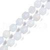 Natural Blue Chalcedony Beads Strands G-O201B-134G-2