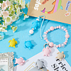 SUNNYCLUE 12Pcs 6 Colors Turtle Food Grade Eco-Friendly Silicone Focal Beads SIL-SC0001-88-4