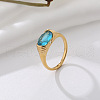 304 Stainless Steel Cubic Zirconia Finger Rings FS-WGC174A-07-1