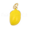 Brass with Enamel Charms KK-Q096-16A-G-1