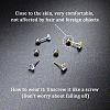 Beebeecraft 60Pcs Stainless Steel Ear Nuts STAS-BBC0005-14G-5