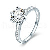 Anti-Tarnish Rhodium Plated 925 Sterling Silver Couple Rings RJEW-FF0007-20P-16mm-1