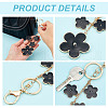 WADORN 2Pcs 2 Colos Alloy Enamel Keychain KEYC-WR0001-16-3