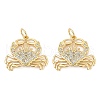 Brass Micro Pave Cubic Zirconia Pendants KK-U058-35G-1