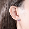 925 Sterling Silver Micro Pave Cubic Zirconia Stud Earrings EJEW-B144-02S-3