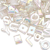 SOFPLATE 50Pcs Opaque Rainbow Iridescent Acrylic Beads OACR-SP0001-29A-1