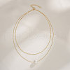 Mother's Day Jewellery Round Natural Freshwater Pearl Pendant Necklaces NJEW-G153-03G-4