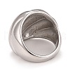 Non-Tarnish 304 Stainless Steel Textured Chunky Ring RJEW-B040-19P-3