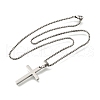 304 Stainless Steel Pendant Necklaces NJEW-P329-03B-P-4