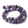 Round Natural Chevron Amethyst Bead Strands G-S380-01C-3