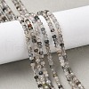 Natural Tourmalinated Quartz Beads Strands G-RM241221-O7-1
