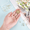 BENECREAT 16Pcs 4 Style Brass Cubic Zirconia Earring Hooks KK-BC0007-86-3