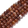 Natural Striped Agate/Banded Agate Beads Strands G-B079-A05-03B-2