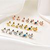 316L Stainless Steel Cubic Zirconia Cartilage Earrings for Women WGF6ABA-01-3