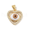 Brass Micro Pave Cubic Zirconia Pendants KK-B059-43G-D-1